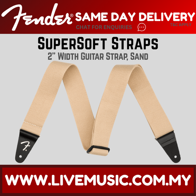 Fender Supersoft 2Inch Guitar Strap, Olive / Maroon / Sand / Toffee