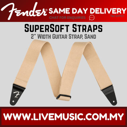 Fender Supersoft 2Inch Guitar Strap, Olive / Maroon / Sand / Toffee