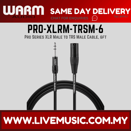 Warm Audio Pro Series XLR Male to TRS Male Cable, 6ft — ( PRO-XLRM-TRSM-6 PROXLRMTRSM6 )