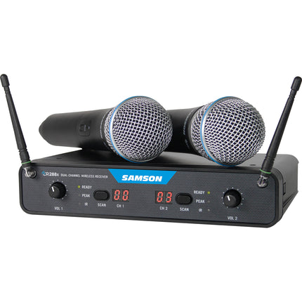 Samson Concert 288 CR288 Handheld Dual Channel UHF Wireless System With Q6 Microphone (CR 288/CR-288)