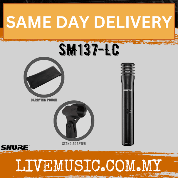 Shure SM137 Professional Instrument Condenser Microphone ( SM137 / SM-137 )