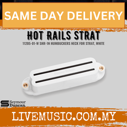 Seymour Duncan 11205-01-W Hot Rails Strat Neck Pickup, White