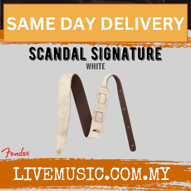 Fender Scandal Signature Guitar Strap, White