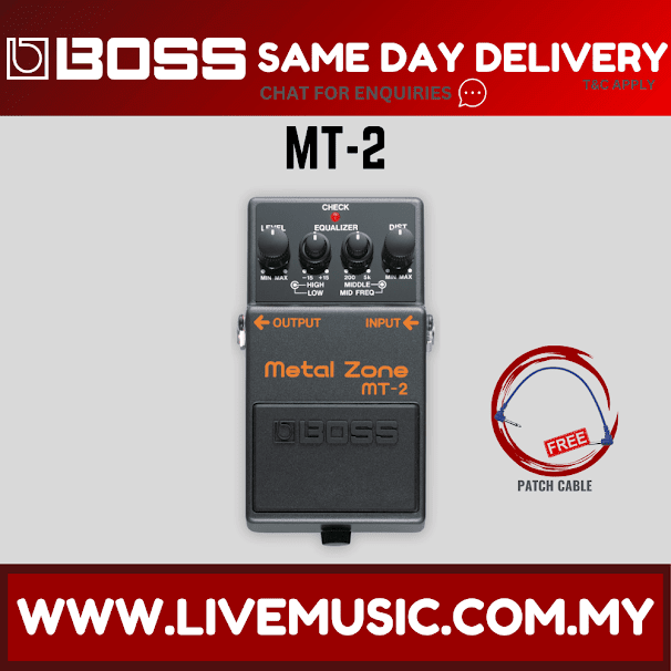 Boss MT-2 Metal Zone Guitar Effect Pedal (MT2)