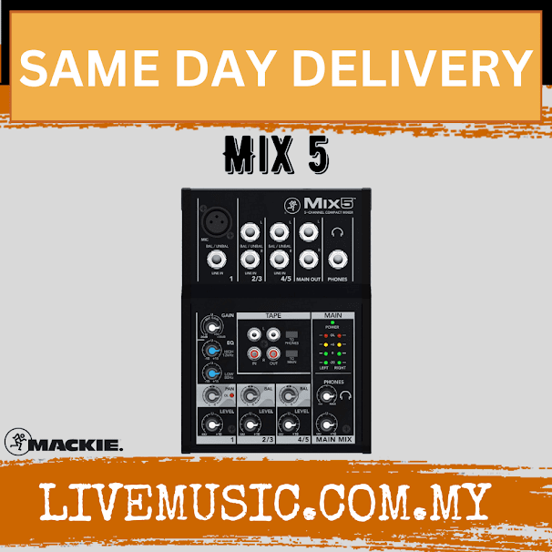 Mackie Mix 5 - 5 Channel Compact Mixer (Mix-5/MIX5)
