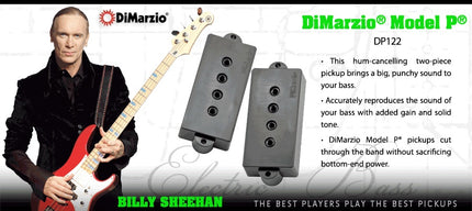 DiMarzio DP122BK Model P Replacement Pickup for Fender P Bass - Black (DP122)
