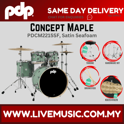 PDP by DW CM5 Concept Maple Shell Pack - 5-piece With KDZS141620 Silent Cymbal Set ( PDCM2215 )