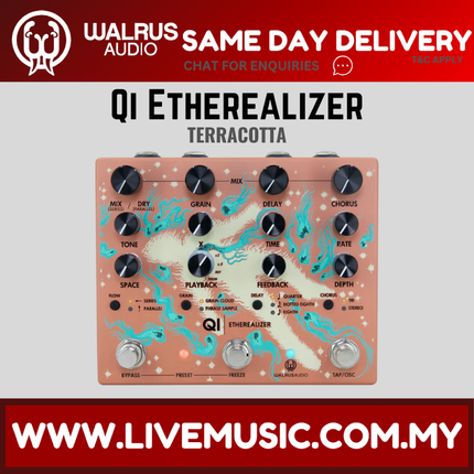 Walrus Audio Qi Etherealizer Guitar Effects Pedal, Terracotta