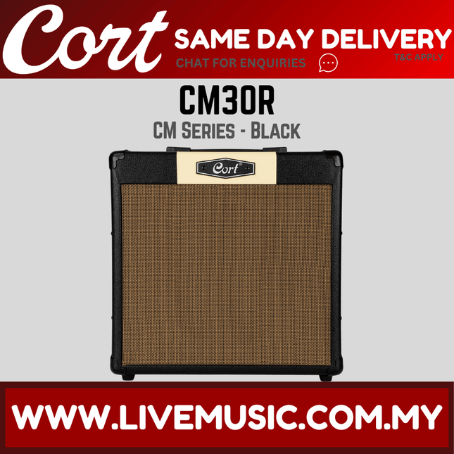 Cort CM30R-BK 30-Watt Electric Guitar Amplifier - Black ( CM30R / CM30RBK )