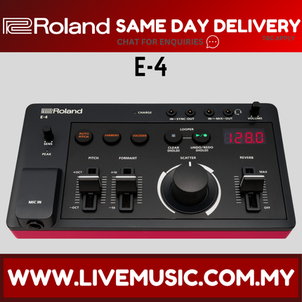 Roland Aira Compact E-4 Voice Tweaker Portable Vocal Processor and Looper with Auto Pitch (E4)