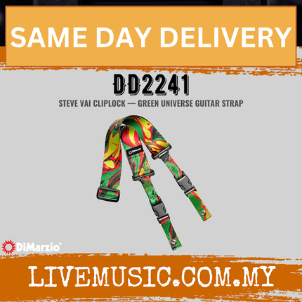 DiMarzio DD2241 Steve Vai  Cliplock Guitar Strap - Green Universe (DD2241 GRU/DD2241-GRU)