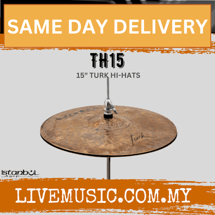 Istanbul Agop TH15 15" Turk Hi-Hat Cymbal HiHat (TH15/TH-15)