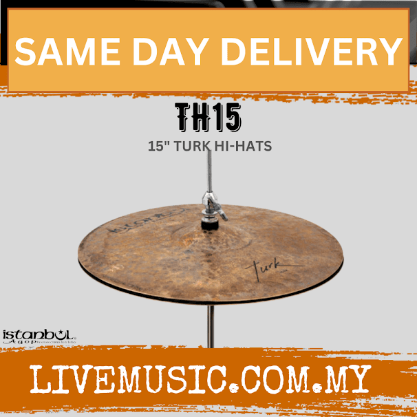 Istanbul Agop TH15 15" Turk Hi-Hat Cymbal HiHat (TH15/TH-15)