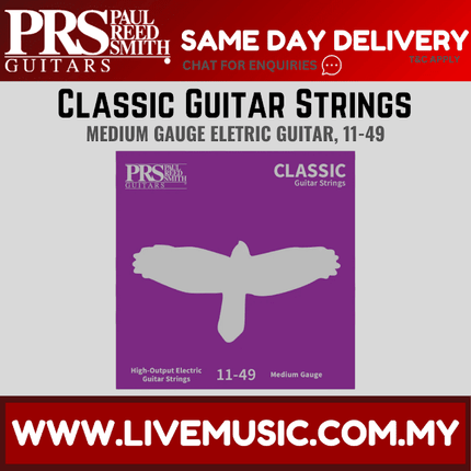 PRS Classic Medium Electric Guitar Strings, 11-49