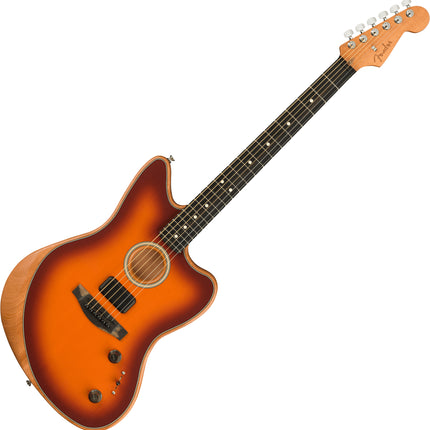 Fender American Acoustasonic Jazzmaster Acoustic Guitar with Bag, Ebony Fretboard - Tobacco Sunburst