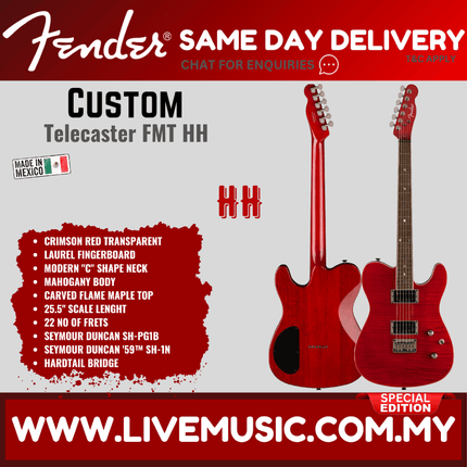 Fender Special Edition Custom Telecaster FMT HH Electric Guitar - Crimson Red