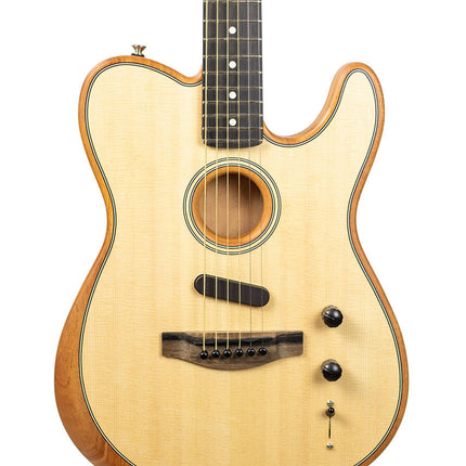Fender American Acoustasonic Telecaster Guitar Ebony Fretboard with Bag - Natural