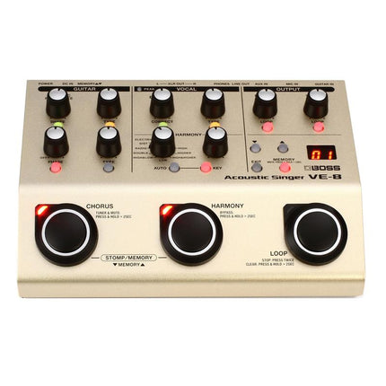 Boss VE-8 Acoustic Singer Guitar/Vocal Processor Stompbox (VE8)