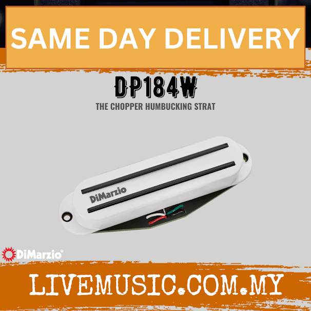 DiMarzio DP184W The Chopper Humbucking Single Coil Pickup - White (DP184 W/DP184-W)