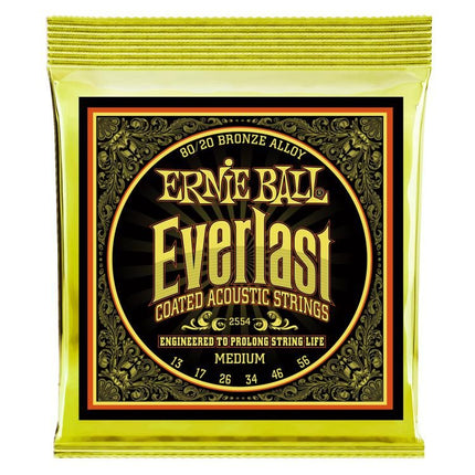 Ernie Ball 2554 Acoustic Guitar Strings Coated 80/20 Bronze Medium (13-56/EB2554)