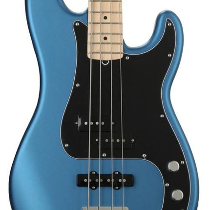 Fender American Performer Precision Bass Guitar, Maple Fretboard with Bag - Satin Lake Placid Blue