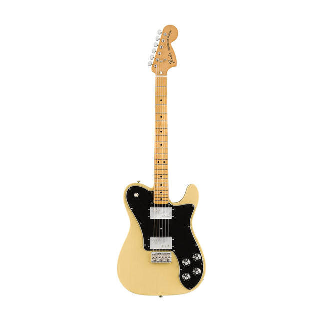 Fender Vintera 70s Telecaster Deluxe Electric Guitar, Maple Fretboard with Gig Bag - Vintage Blonde