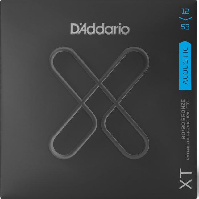 D'Addario XTABR1253 - XT Acoustic 80/20 Bronze Strings, Light (12-53)(Daddario)