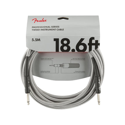 Fender Professional Series Instrument Cable, 18.6ft - White Tweed