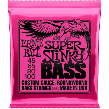 Ernie Ball 2834 Super Slinky Round Wound Electric Bass Strings (45-100/EB2834)