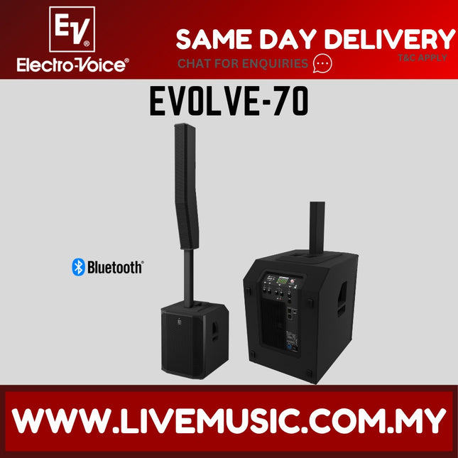 EV Electro-Voice EVOLVE-70 Portable Column Speaker - Black / White ( EVOLVE 70 EVOLVE70 )