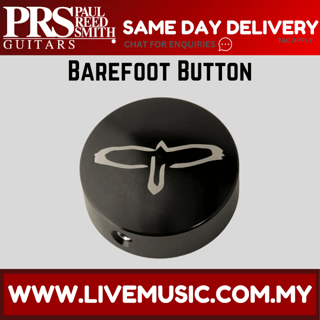 PRS Barefoot Button Guitar Effects Pedal w/Black J-Bird