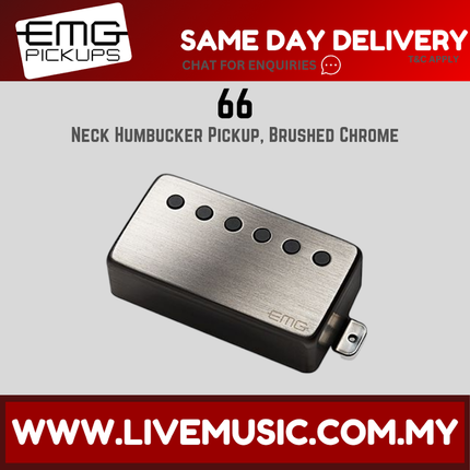 EMG 66 Brushed Humbucker Neck Pickup - Chrome