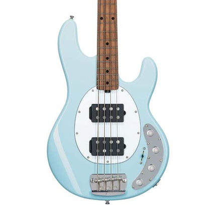 Sterling Ray34HH Stingray 4-String Electric Bass Guitar Roaster Maple Fretboard - Daphne Blue (Ray-34HH)