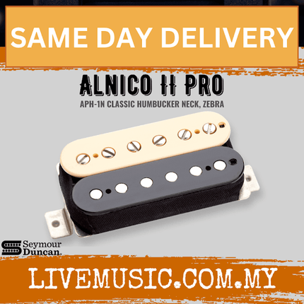 Seymour Duncan APH-IN Alnico II Neck Pro Humbucker Pickop, Zebra (APH1N/APH 1N)