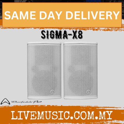 Wharfedale Pro Sigma X8 Passive Two-Way Speaker, Each / Pair - White (SIGMA-X8/SIGMAX8)