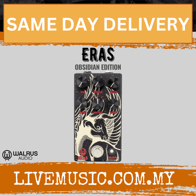 Walrus Audio Eras Five-State Distortion Guitar Effects Pedal, Obsidian Series