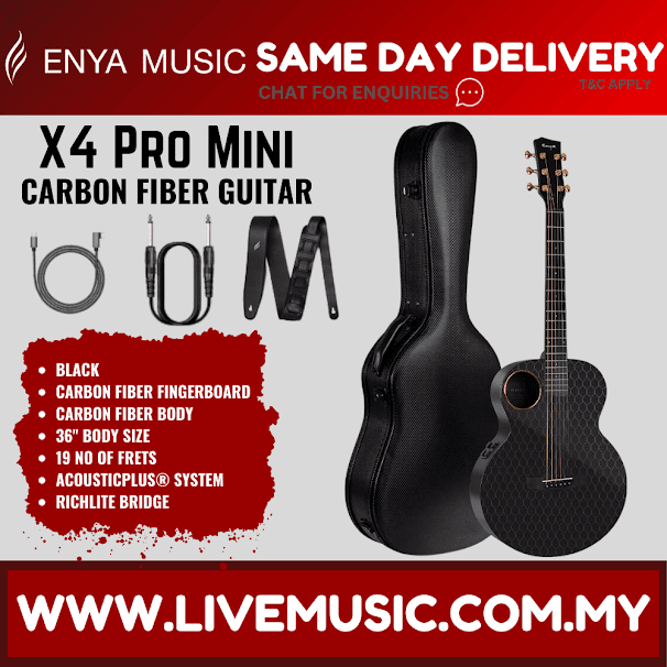Enya X4 Pro Mini AcousticPlus 36” Carbon Fibre Acoustic Guitar ( X4PROMINI / X4-PROMINI )
