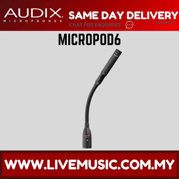Audix MICROPOD-6 Micro Series Gooseneck Microphone (MICROPOD6/MICROPOD 6)