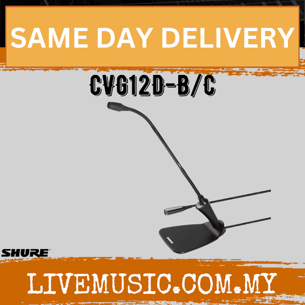Shure CVG12D-B/C 12" Centraverse Gooseneck Condenser Microphone ( CVG12DBC / CVG12D B/C )