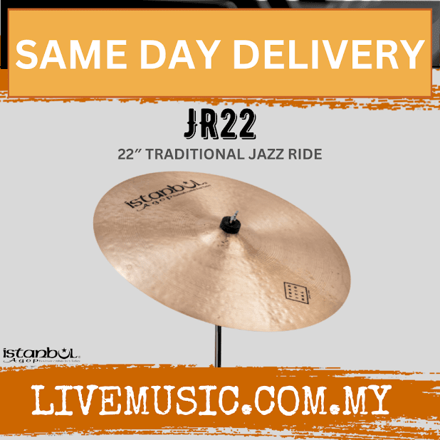 Istanbul Agop Cymbals JR22 22" Traditional Jazz Ride Cymbal - Made In Turkey ( JR 22 / JR-22 )