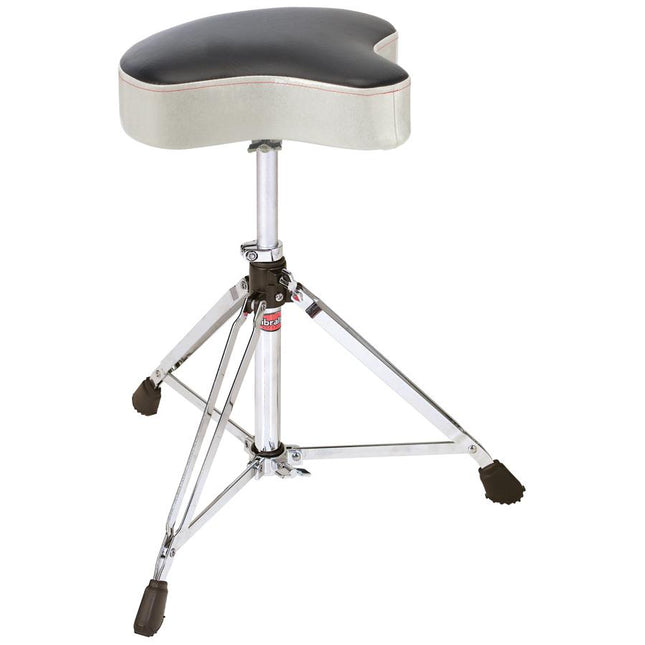 Gibraltar 6608MSW Motocycle Style Vinyl Seat Drum Throne - White Sparkle (6608-MSW/6608 MSW)