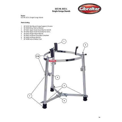 Gibraltar GCS-M Medium Single Conga Stand