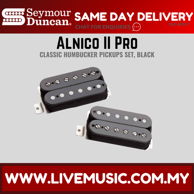 Seymour Duncan APH-1S BLK Alnico II Humbucker Set