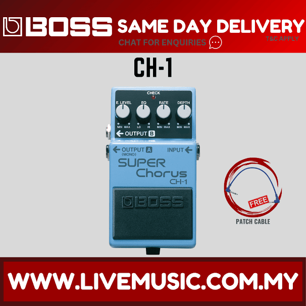 Boss CH-1 Super Chorus Guitar Effects Pedal (CH1 CH 1)