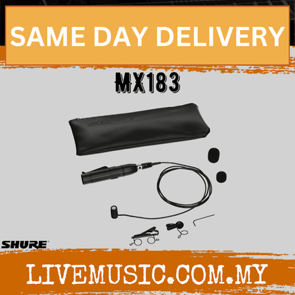 Shure MX183 Omnidirectional Lavalier Microphone ( MX-183 / MX 183 )