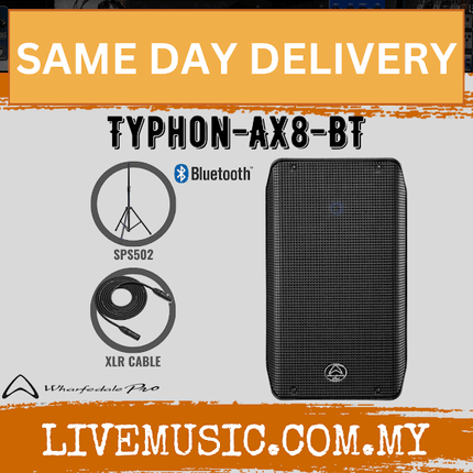 WHARFEDALE PRO TYPHON-AX8BT Series 720 Watts RMS8" 2-Way Loudspeaker with Bluetooth - Each / Pair (AX8-BT  AX8 BT)
