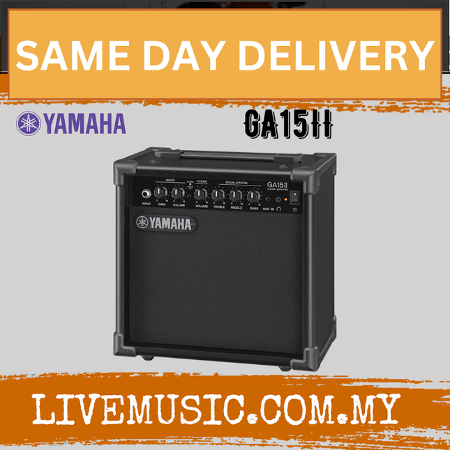 Yamaha GA15II 15 Watt Amplifier Twin Channel Electric Guitar Combo Speaker Amplifier (GA15 GA-15II )