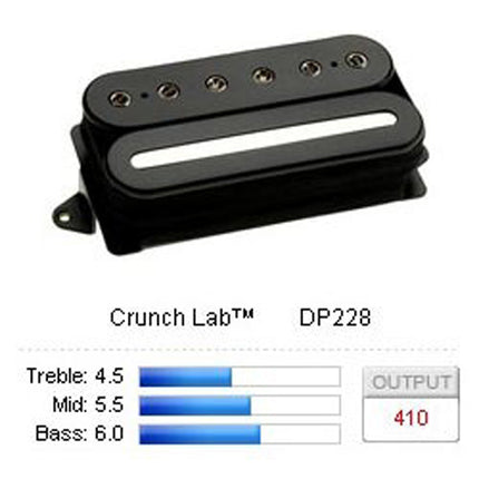 DiMarzio DP228FBK Crunch Lab Humbucker Guitar Pickup, F-Spaced - Black