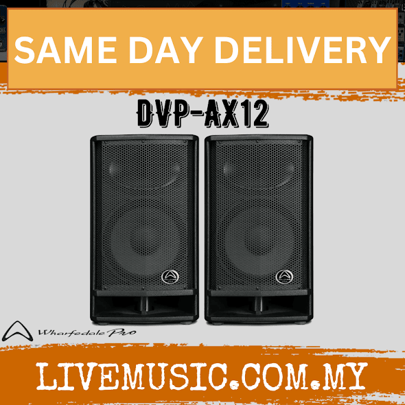 WHARFEDALE PRO DVP-AX12 Series 200 Watts RMS12" 2-Way Active Loudspeaker-Pair (DVPAX12/DVP AX12)