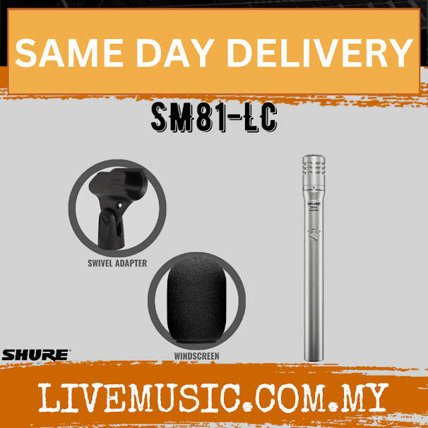 Shure SM81-LC Small Diaphragm Condenser Microphone ( SM81 / SM-81 / SM81LC )